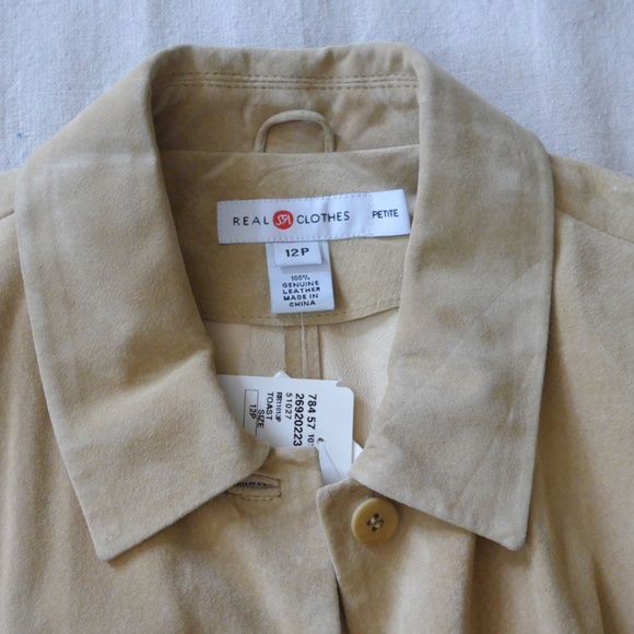 Vintage Real Clothes Women 12P (Fits like P4-6) Leather Shacket and Skirt Set - Picture 5 of 16